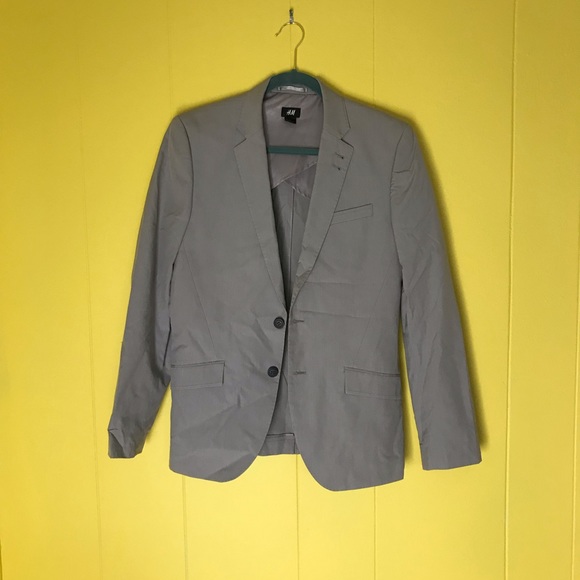 H&M slim fit gray suit jacket - Picture 1 of 2